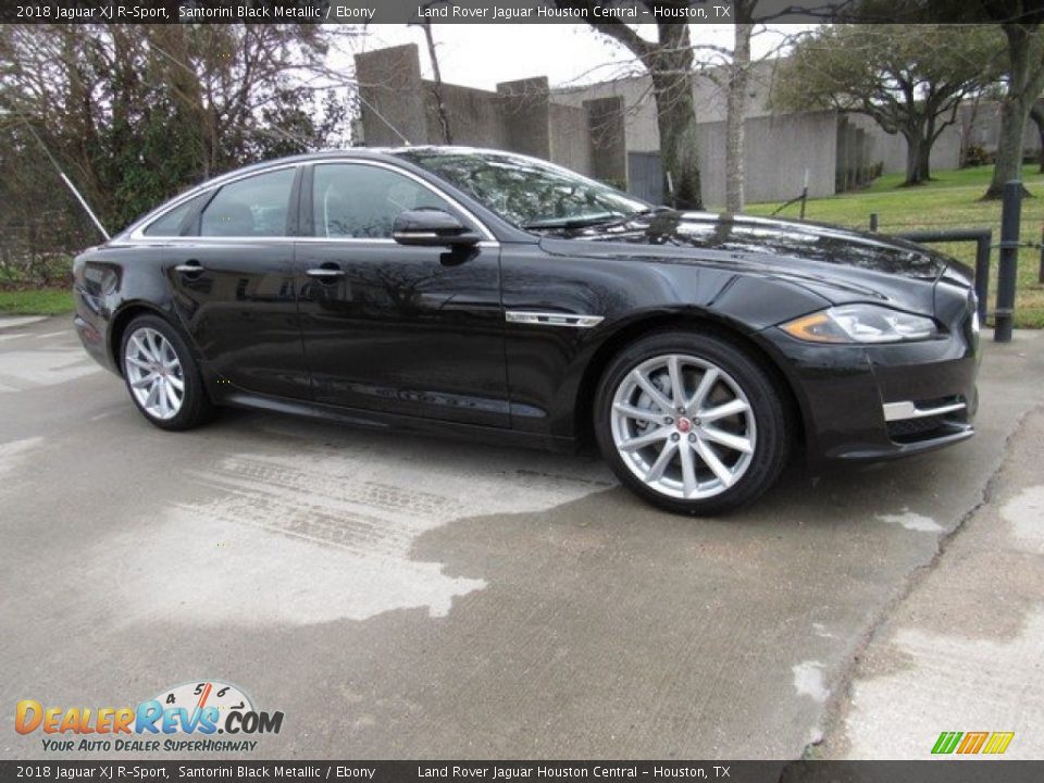 2018 Jaguar XJ R-Sport Santorini Black Metallic / Ebony Photo #1