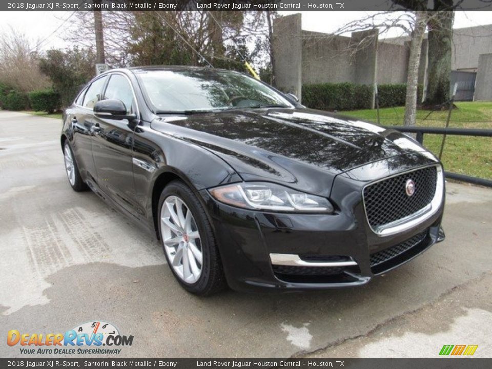 2018 Jaguar XJ R-Sport Santorini Black Metallic / Ebony Photo #2