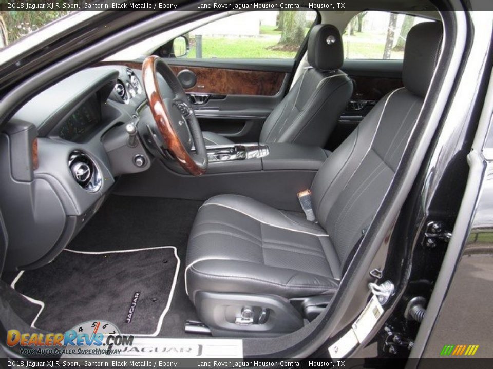 2018 Jaguar XJ R-Sport Santorini Black Metallic / Ebony Photo #3