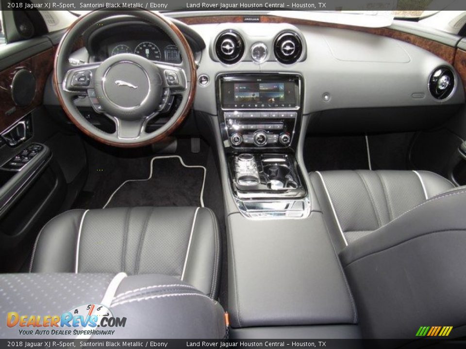 2018 Jaguar XJ R-Sport Santorini Black Metallic / Ebony Photo #4