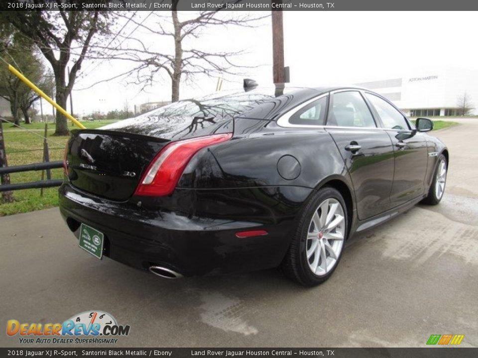 2018 Jaguar XJ R-Sport Santorini Black Metallic / Ebony Photo #7