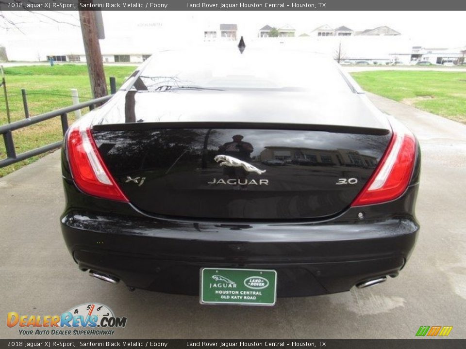2018 Jaguar XJ R-Sport Santorini Black Metallic / Ebony Photo #8