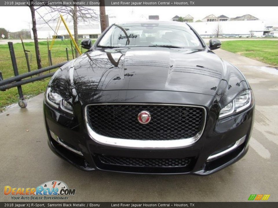 2018 Jaguar XJ R-Sport Santorini Black Metallic / Ebony Photo #9