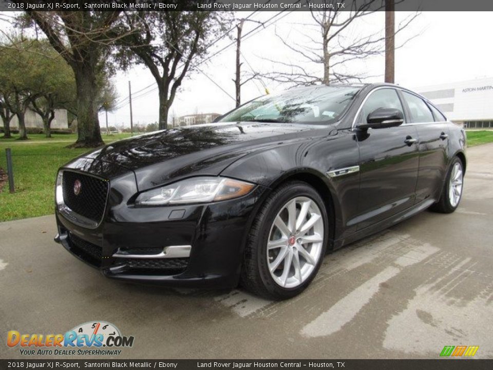 2018 Jaguar XJ R-Sport Santorini Black Metallic / Ebony Photo #10