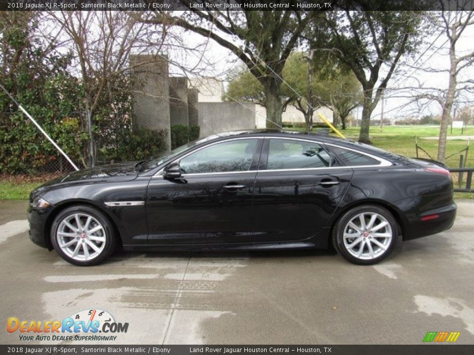2018 Jaguar XJ R-Sport Santorini Black Metallic / Ebony Photo #11