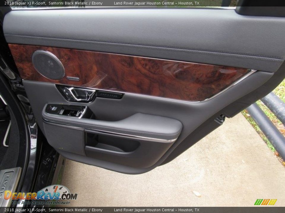 2018 Jaguar XJ R-Sport Santorini Black Metallic / Ebony Photo #22