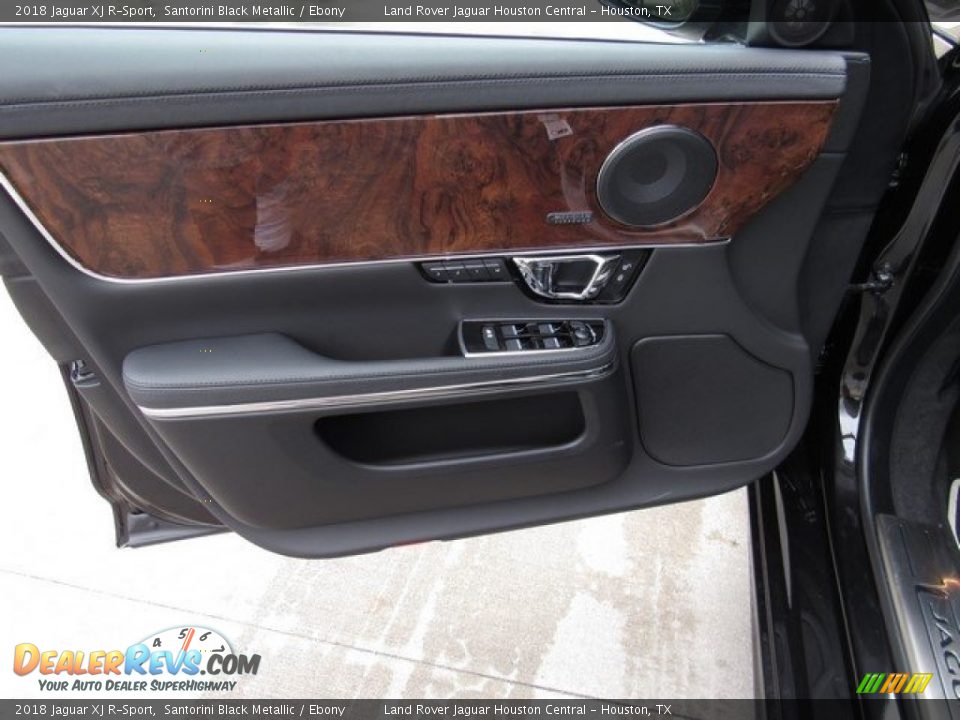 2018 Jaguar XJ R-Sport Santorini Black Metallic / Ebony Photo #24