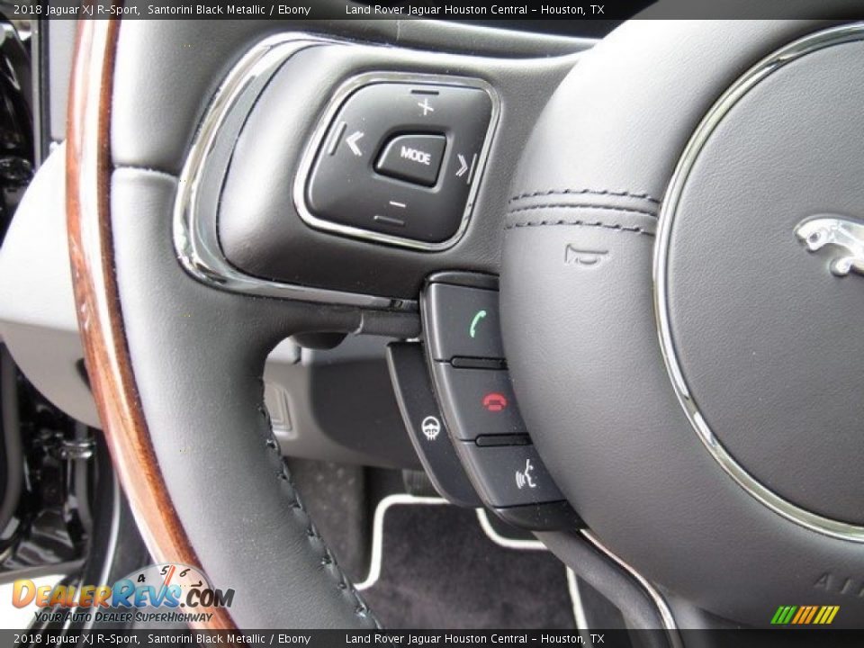 2018 Jaguar XJ R-Sport Santorini Black Metallic / Ebony Photo #28