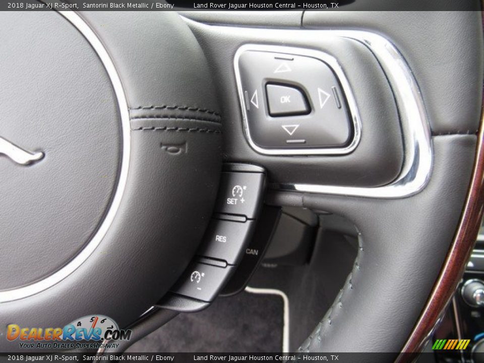 2018 Jaguar XJ R-Sport Santorini Black Metallic / Ebony Photo #29