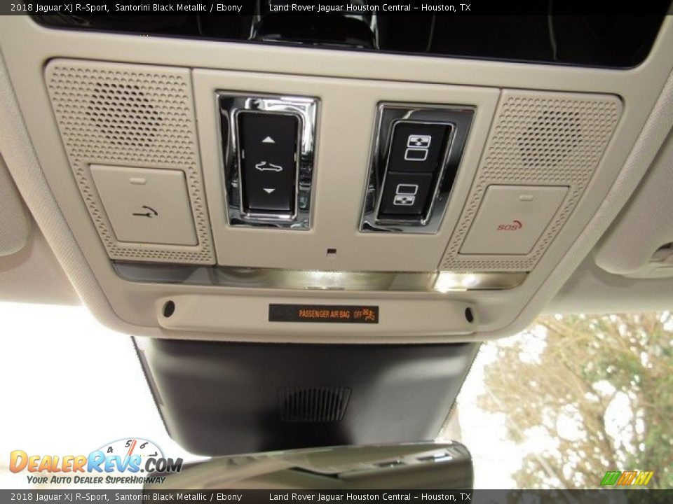 2018 Jaguar XJ R-Sport Santorini Black Metallic / Ebony Photo #36