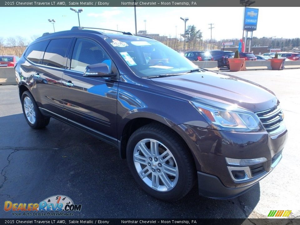2015 Chevrolet Traverse LT AWD Sable Metallic / Ebony Photo #11