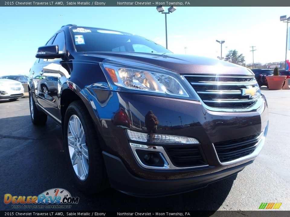 2015 Chevrolet Traverse LT AWD Sable Metallic / Ebony Photo #12