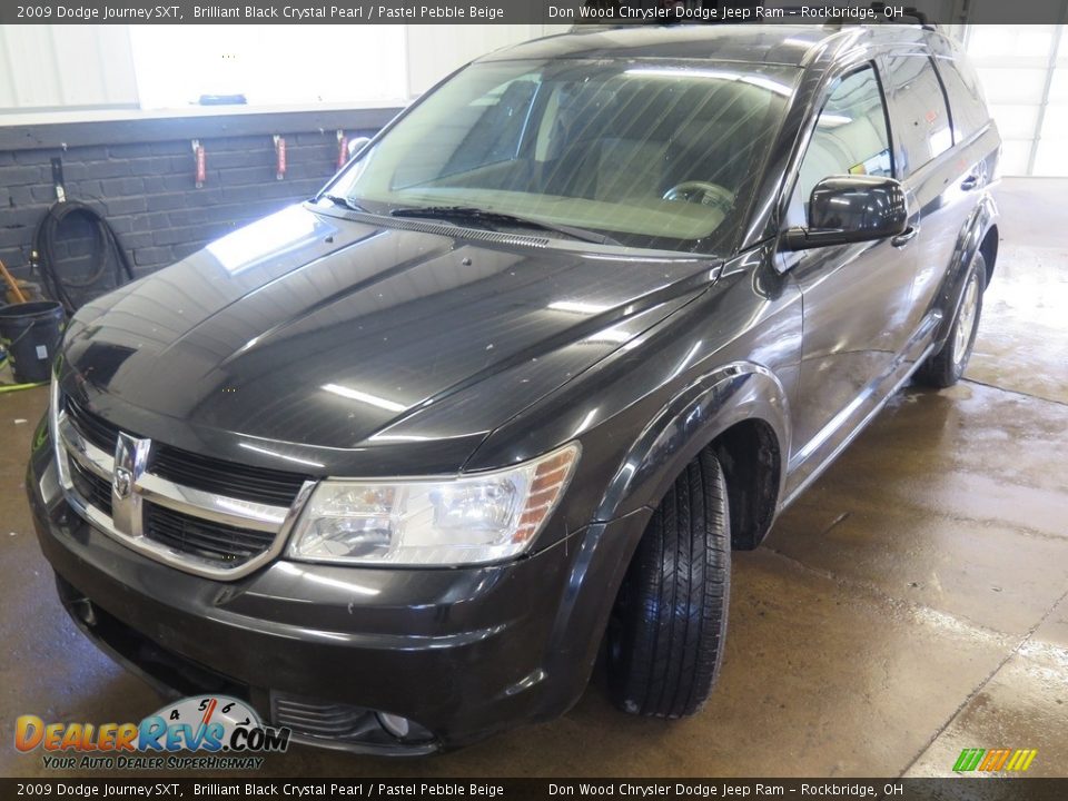 2009 Dodge Journey SXT Brilliant Black Crystal Pearl / Pastel Pebble Beige Photo #5