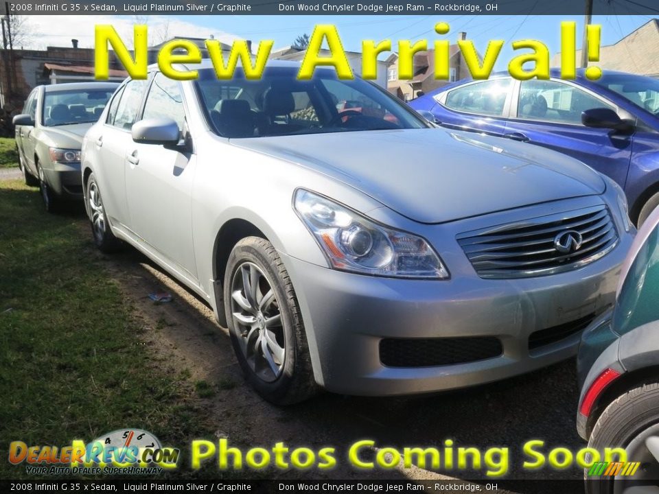 2008 Infiniti G 35 x Sedan Liquid Platinum Silver / Graphite Photo #1