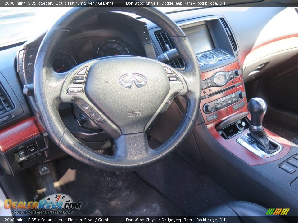2008 Infiniti G 35 x Sedan Liquid Platinum Silver / Graphite Photo #2