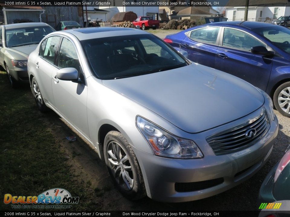 2008 Infiniti G 35 x Sedan Liquid Platinum Silver / Graphite Photo #5
