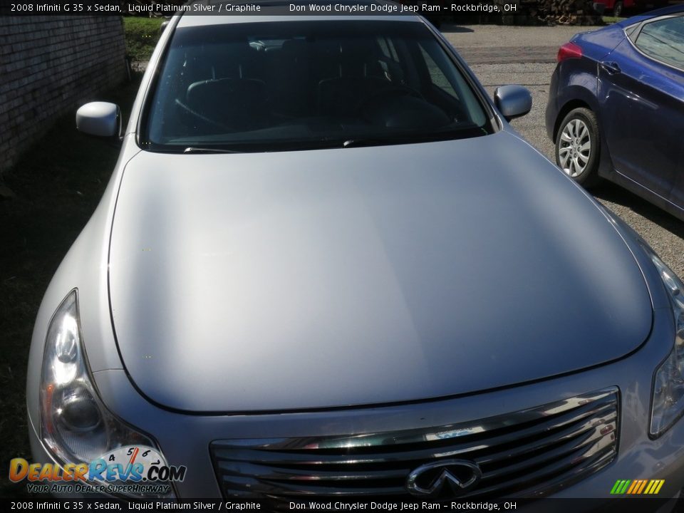 2008 Infiniti G 35 x Sedan Liquid Platinum Silver / Graphite Photo #6