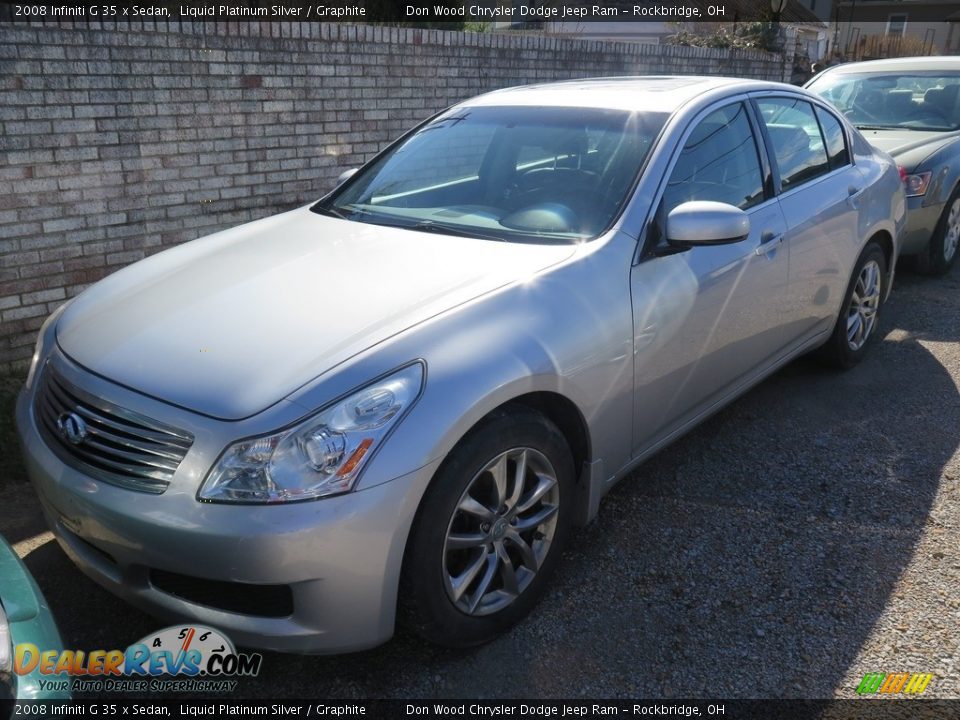 2008 Infiniti G 35 x Sedan Liquid Platinum Silver / Graphite Photo #7