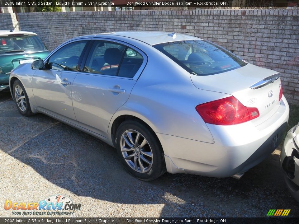 2008 Infiniti G 35 x Sedan Liquid Platinum Silver / Graphite Photo #9