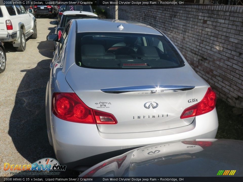 2008 Infiniti G 35 x Sedan Liquid Platinum Silver / Graphite Photo #10