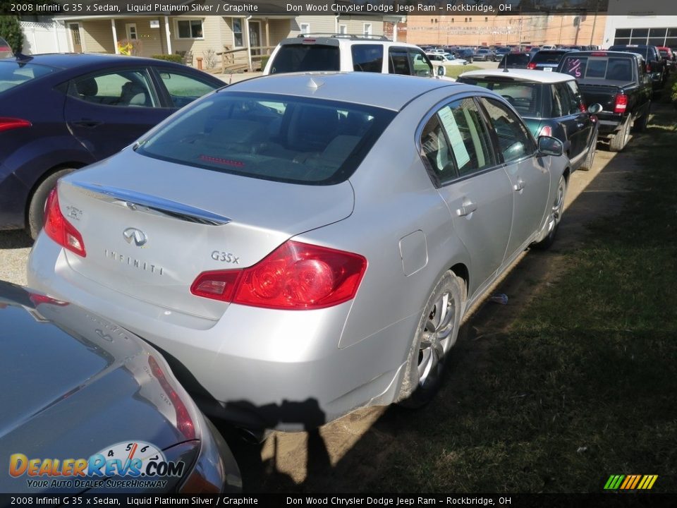 2008 Infiniti G 35 x Sedan Liquid Platinum Silver / Graphite Photo #11