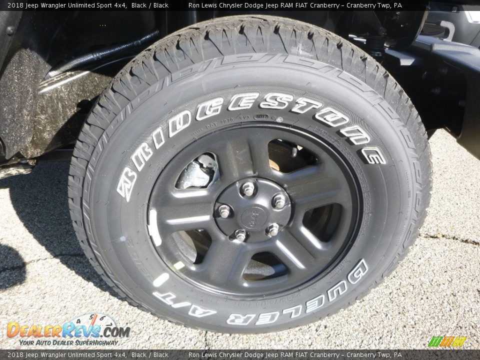 2018 Jeep Wrangler Unlimited Sport 4x4 Black / Black Photo #9