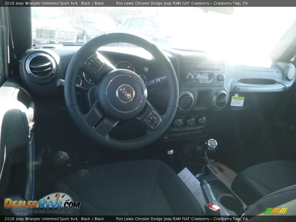 2018 Jeep Wrangler Unlimited Sport 4x4 Black / Black Photo #13