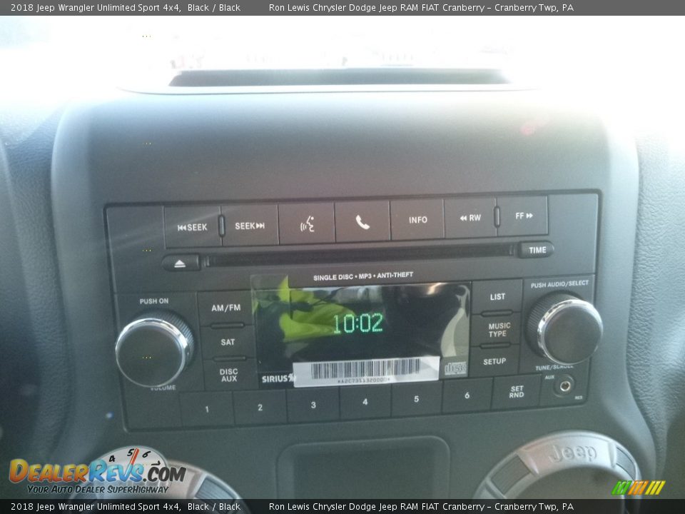 2018 Jeep Wrangler Unlimited Sport 4x4 Black / Black Photo #17