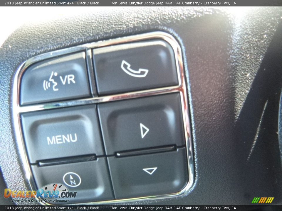 2018 Jeep Wrangler Unlimited Sport 4x4 Black / Black Photo #19
