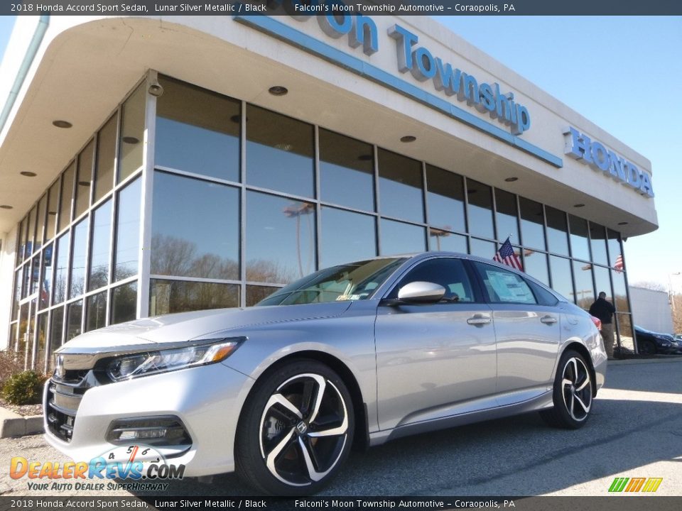 2018 Honda Accord Sport Sedan Lunar Silver Metallic / Black Photo #1