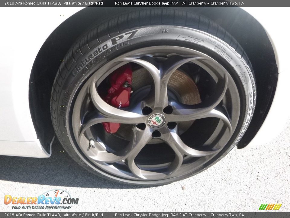 2018 Alfa Romeo Giulia Ti AWD Alfa White / Black/Red Photo #13