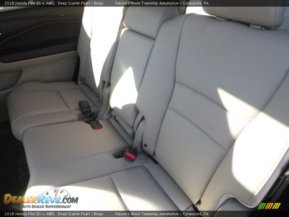 2018 Honda Pilot EX-L AWD Deep Scarlet Pearl / Beige Photo #9