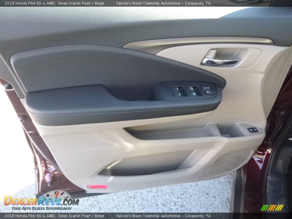 2018 Honda Pilot EX-L AWD Deep Scarlet Pearl / Beige Photo #11