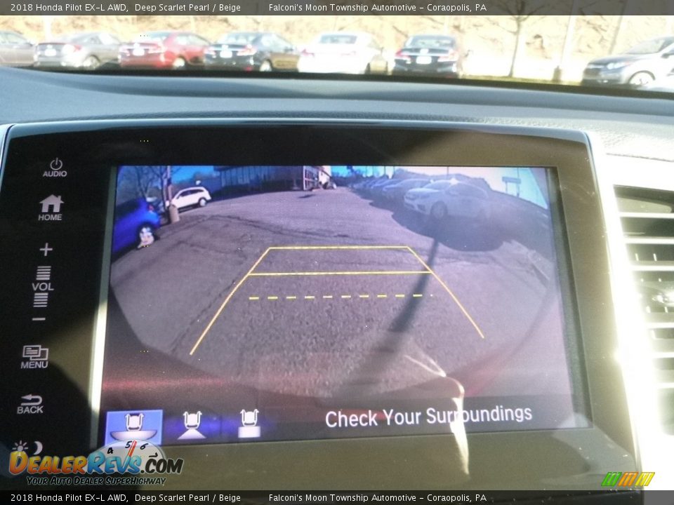 2018 Honda Pilot EX-L AWD Deep Scarlet Pearl / Beige Photo #15