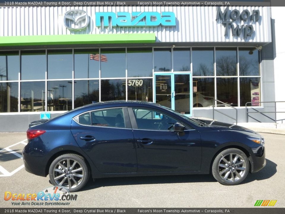 2018 Mazda MAZDA3 Touring 4 Door Deep Crystal Blue Mica / Black Photo #1