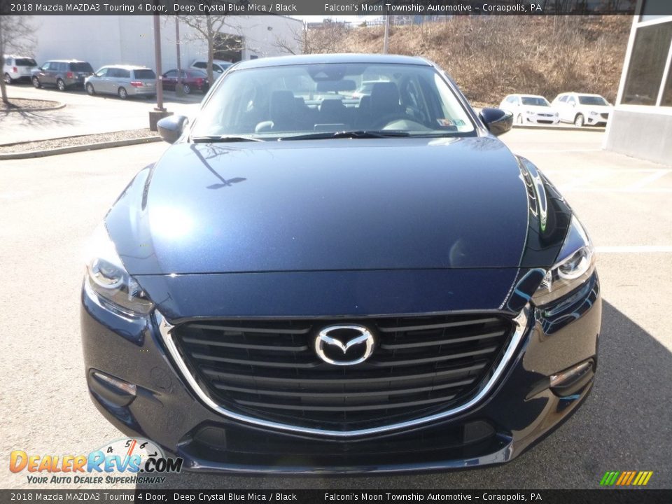 2018 Mazda MAZDA3 Touring 4 Door Deep Crystal Blue Mica / Black Photo #4