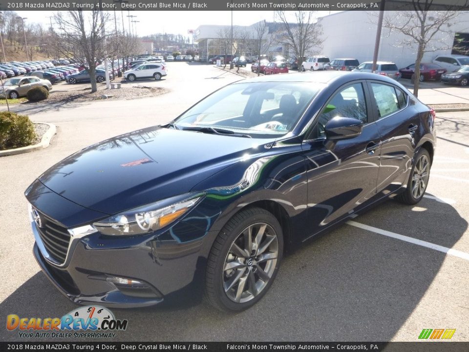 2018 Mazda MAZDA3 Touring 4 Door Deep Crystal Blue Mica / Black Photo #5