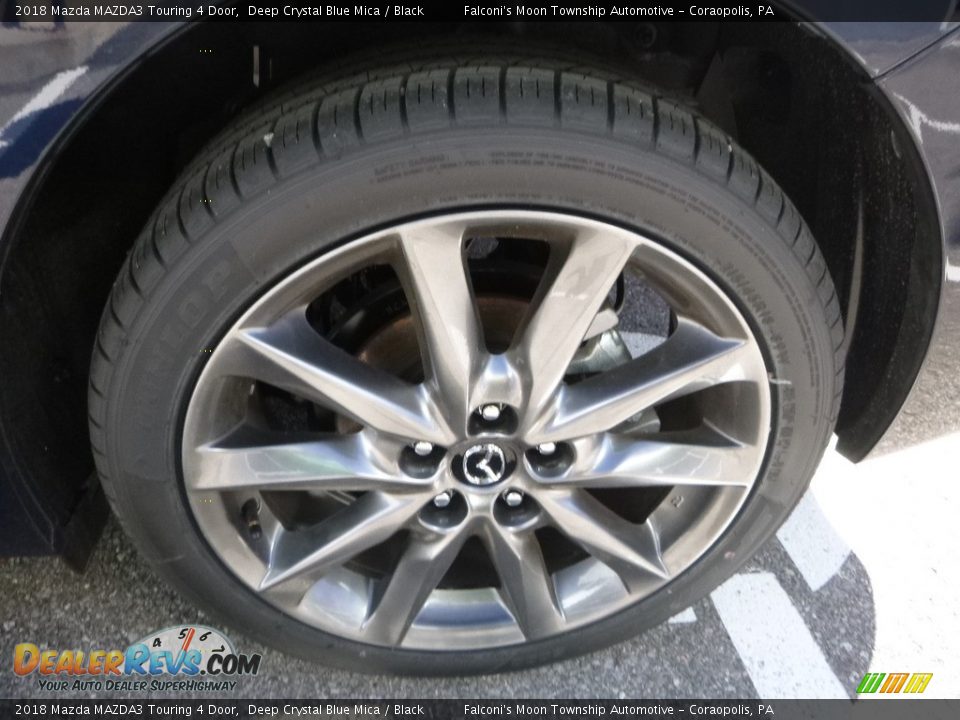 2018 Mazda MAZDA3 Touring 4 Door Deep Crystal Blue Mica / Black Photo #8
