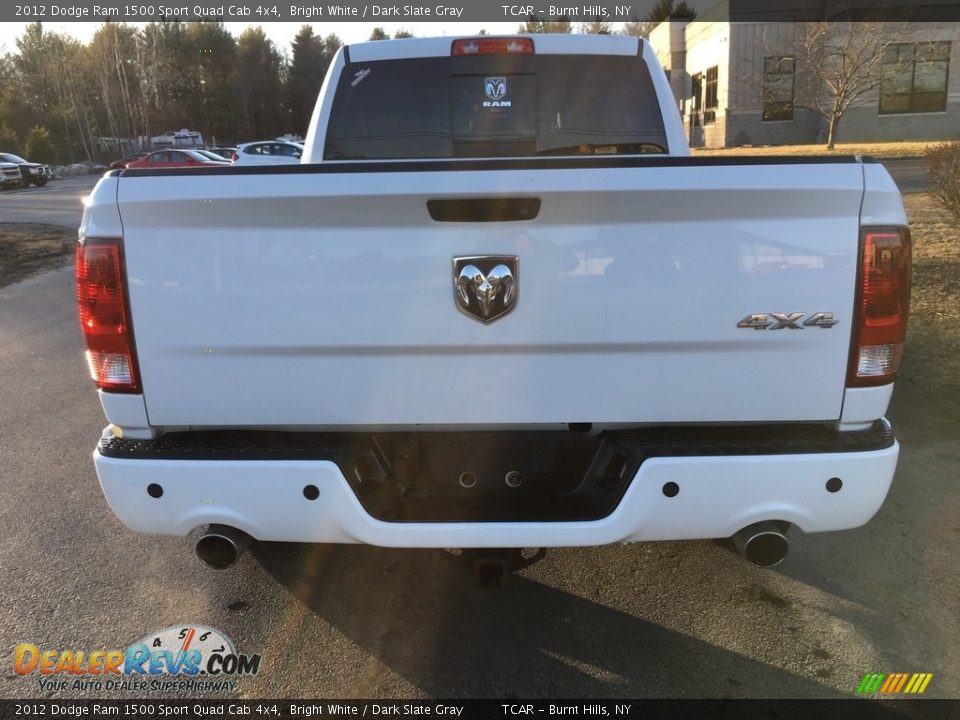 2012 Dodge Ram 1500 Sport Quad Cab 4x4 Bright White / Dark Slate Gray Photo #5