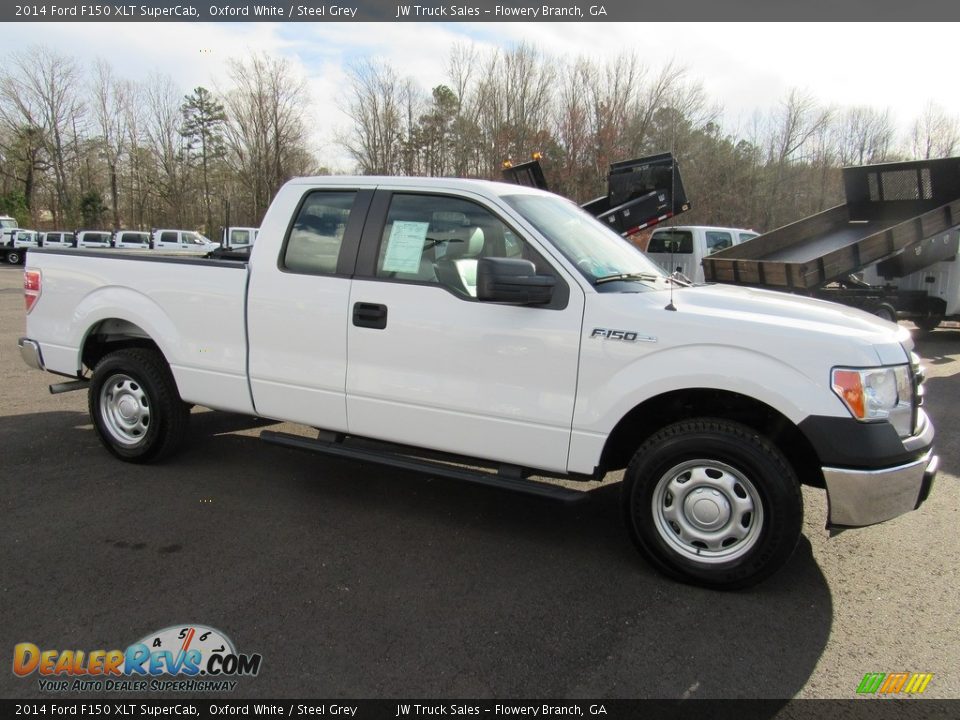 2014 Ford F150 XLT SuperCab Oxford White / Steel Grey Photo #6