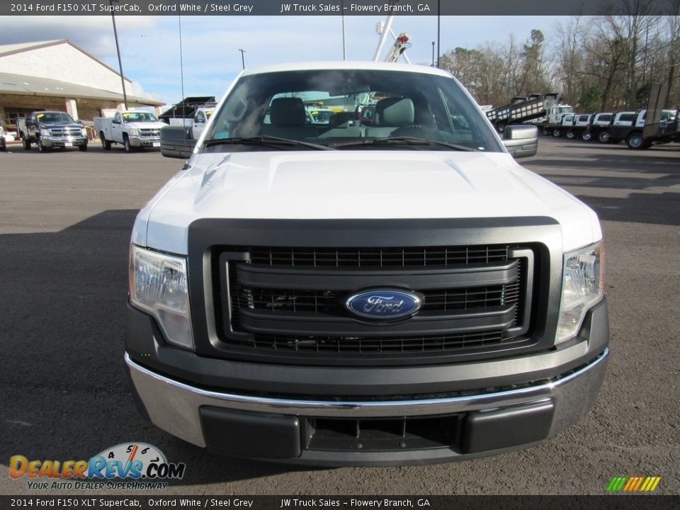 2014 Ford F150 XLT SuperCab Oxford White / Steel Grey Photo #8
