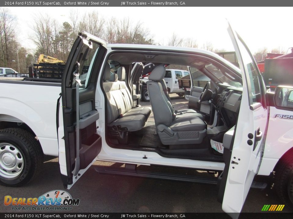 2014 Ford F150 XLT SuperCab Oxford White / Steel Grey Photo #31