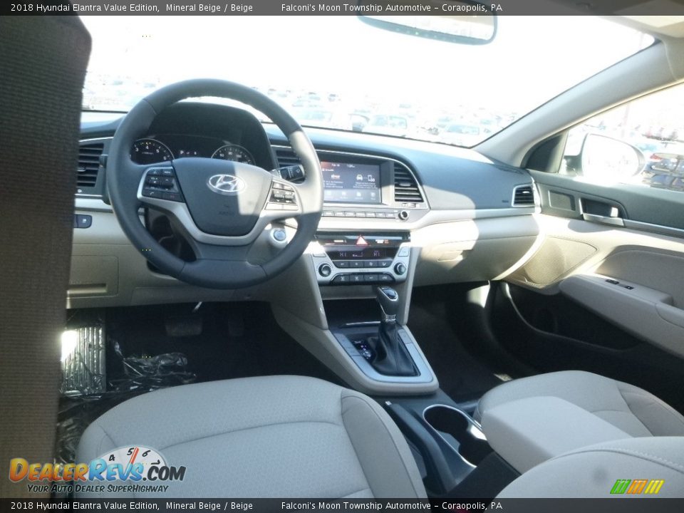 2018 Hyundai Elantra Value Edition Mineral Beige / Beige Photo #9