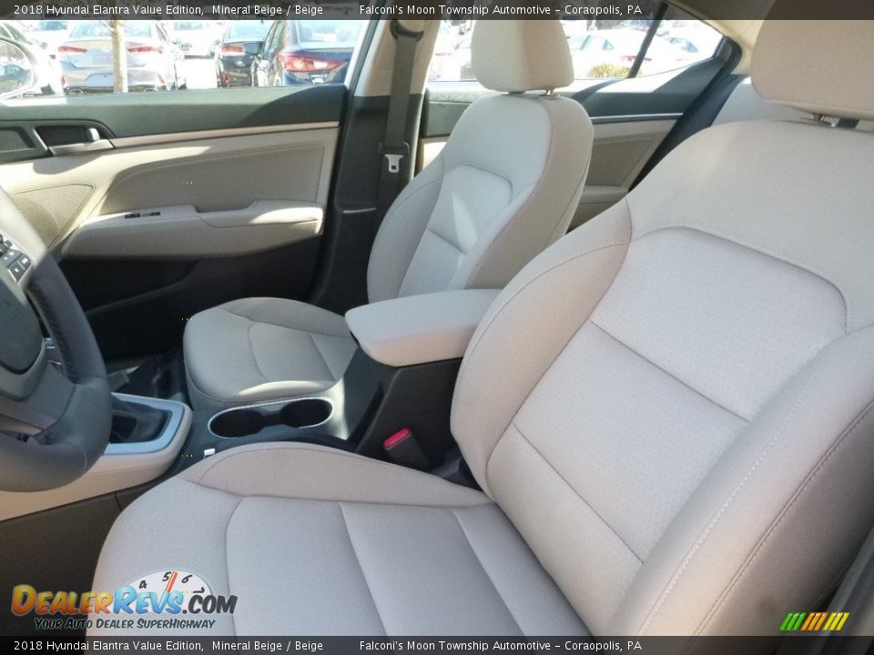 2018 Hyundai Elantra Value Edition Mineral Beige / Beige Photo #11