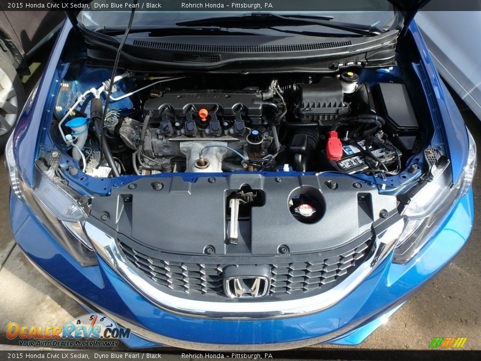 2015 Honda Civic LX Sedan Dyno Blue Pearl / Black Photo #18