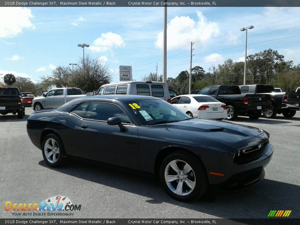 2018 Dodge Challenger SXT Maximum Steel Metallic / Black Photo #7