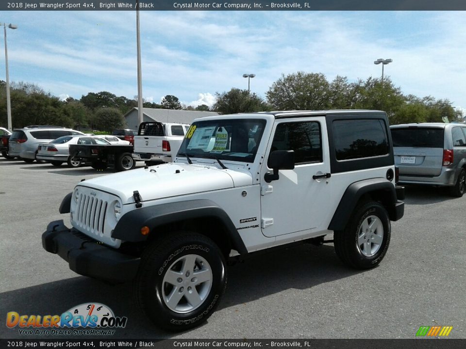 2018 Jeep Wrangler Sport 4x4 Bright White / Black Photo #1