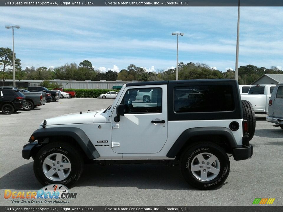 2018 Jeep Wrangler Sport 4x4 Bright White / Black Photo #2