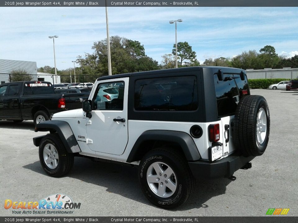 2018 Jeep Wrangler Sport 4x4 Bright White / Black Photo #3