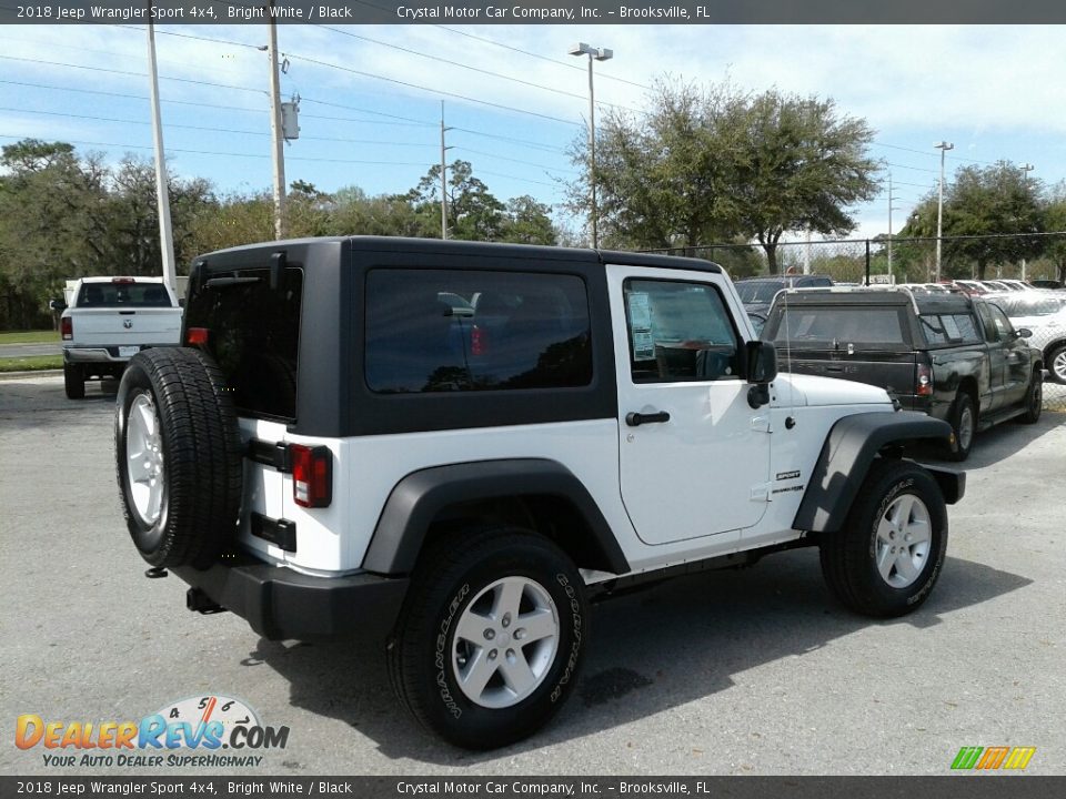 2018 Jeep Wrangler Sport 4x4 Bright White / Black Photo #5